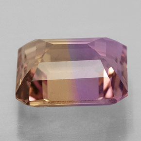 Amétrine bicolore naturelle taille émeraude, 4,28 ct, VVS
