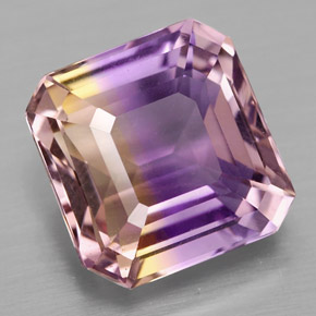 Amétrine bicolore naturelle taille émeraude, 4,82 ct, VVS