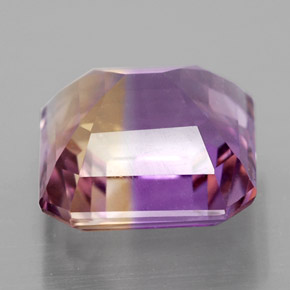 Amétrine bicolore naturelle taille émeraude, 4,82 ct, VVS
