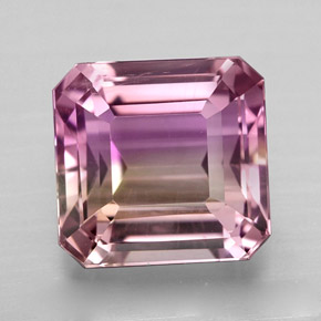 Amétrine Bicolore naturelle Taille émeraude, 4.64 ct, VVS-VS