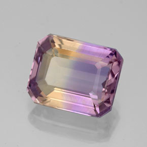 Amétrine Bicolore naturelle Taille émeraude, 4.35 ct, VVS-VS