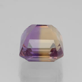 Amétrine bicolore naturelle taille émeraude, 4,69 ct, VVS
