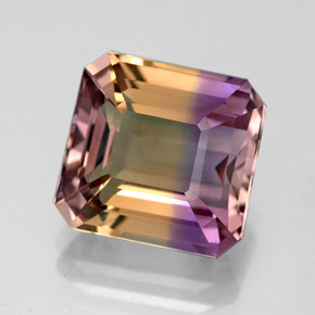 Amétrine Bicolore naturelle Taille émeraude, 4.67 ct, VVS
