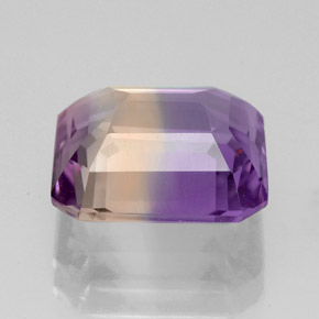 Amétrine bicolore naturelle taille émeraude, 5,42 ct, VVS
