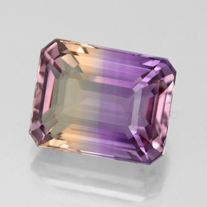 Amétrine Bicolore naturelle Taille émeraude, 4.70 ct, VVS
