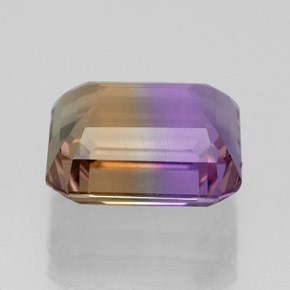 Amétrine bicolore naturelle taille émeraude, 5,22 ct, VVS