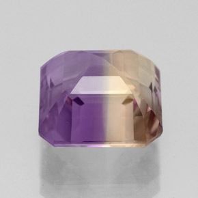 Amétrine Bicolore naturelle Taille émeraude, 5.58 ct, VVS