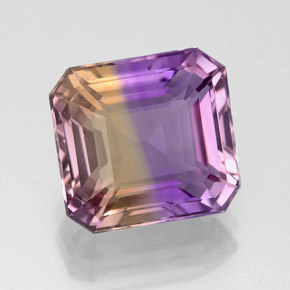 Amétrine bicolore naturelle taille émeraude, 4,79 ct, VVS