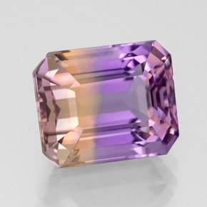 Amétrine Bicolore naturelle Taille émeraude, 5.81 ct, VVS