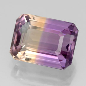Amétrine Bicolore naturelle Taille émeraude, 4.11 ct, VVS