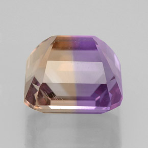 Amétrine bicolore naturelle taille émeraude, 4,23 ct, VVS