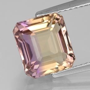 Amétrine Bicolore naturelle Taille émeraude, 3.33 ct, VVS