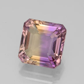Amétrine bicolore naturelle taille émeraude, 2,90 ct, VVS