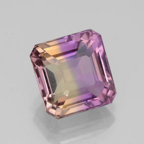 Amétrine bicolore naturelle taille émeraude, 2,90 ct, VVS