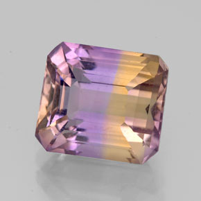 Amétrine Bicolore naturelle Taille émeraude, 3.97 ct, VVS