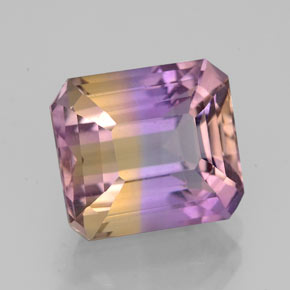 Amétrine Bicolore naturelle Taille émeraude, 3.97 ct, VVS