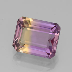 Amétrine Bicolore naturelle Taille émeraude, 3.03 ct, VVS