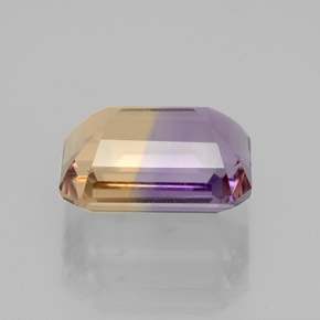 Amétrine bicolore naturelle taille émeraude, 2,92 ct, VVS