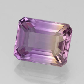 Amétrine Bicolore naturelle Taille émeraude, 3.58 ct, VVS