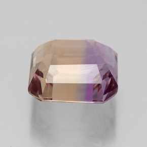 Amétrine bicolore naturelle taille émeraude, 4,65 ct, VVS