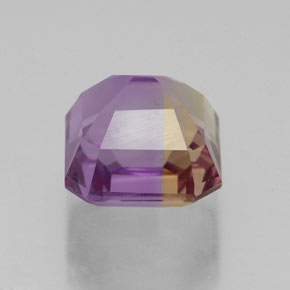 Amétrine bicolore naturelle taille émeraude, 4,15 ct, VVS