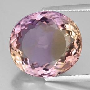 Amétrine bicolore naturelle coupe ovale, 9,52 ct, IF