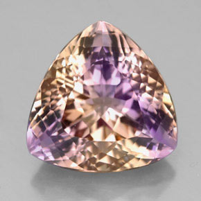 Amétrine bicolore naturelle trillion, 9,29 ct, VVS