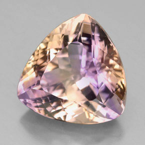 Amétrine bicolore naturelle trillion, 9,29 ct, VVS