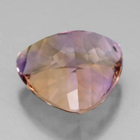 Amétrine bicolore naturelle trillion, 9,29 ct, VVS