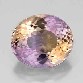 Amétrine bicolore naturelle coupe ovale, 8,50 ct, VS