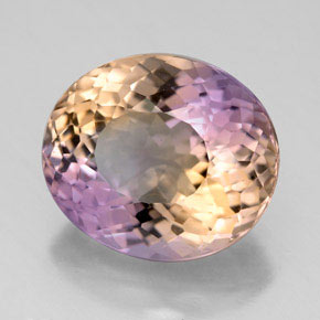 Amétrine bicolore naturelle coupe ovale, 8,50 ct, VS