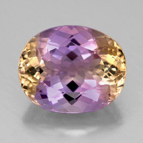Amétrine bicolore naturelle coupe ovale, 7,88 ct, VVS