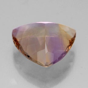 Amétrine bicolore naturelle trillion, 7,13 ct, VVS-VS