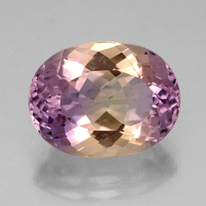 Amétrine bicolore naturelle coupe ovale, 5,69 ct, VVS