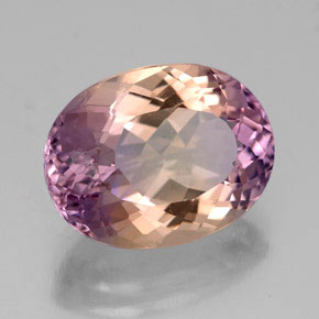 Amétrine bicolore naturelle coupe ovale, 5,69 ct, VVS