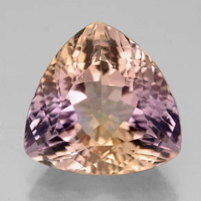 Amétrine bicolore naturelle trillion, 7,60 ct, VVS