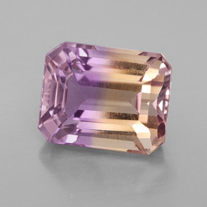 Amétrine Bicolore naturelle Taille émeraude, 4.74 ct, VVS-VS