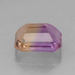 Amétrine bicolore naturelle taille émeraude, 3,57 ct, VVS-VS