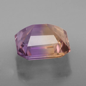 Amétrine bicolore naturelle taille émeraude, 4,98 ct, VVS-VS