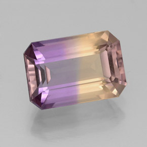 Amétrine Bicolore naturelle Taille émeraude, 2.39 ct, VVS