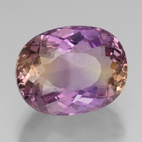 Amétrine bicolore naturelle coupe ovale, 17,66 ct, VVS-VS