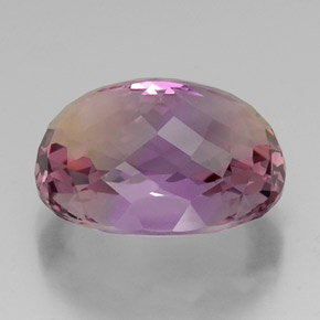 Amétrine bicolore naturelle coupe ovale, 17,66 ct, VVS-VS
