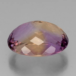 Amétrine bicolore naturelle coupe ovale, 19,11 ct, VVS-VS