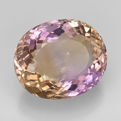 Amétrine bicolore naturelle coupe ovale, 17,20 ct, VS