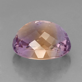 Amétrine bicolore naturelle coupe ovale, 16,82 ct, VVS-VS