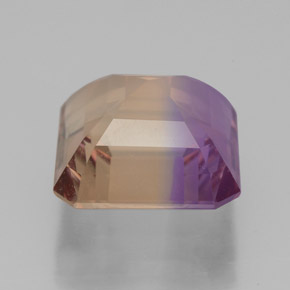 Amétrine bicolore naturelle taille émeraude, 5,61 ct, VVS