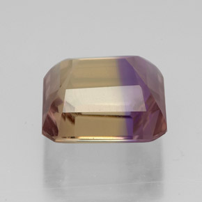 Amétrine bicolore naturelle taille émeraude, 4,86 ct, VS