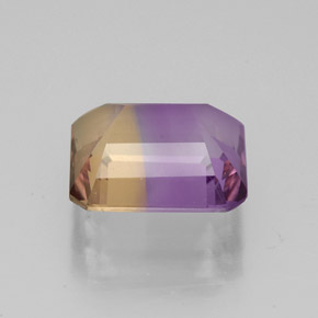 Amétrine bicolore naturelle taille émeraude, 3,03 ct, VS