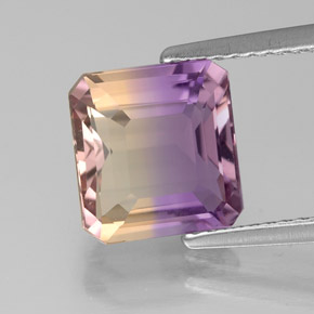 Amétrine Bicolore naturelle Taille émeraude, 2.54 ct, VVS-VS