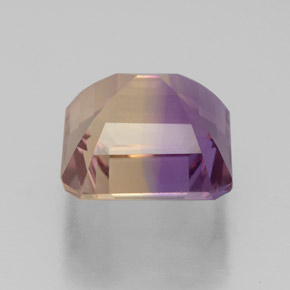 Amétrine bicolore naturelle taille émeraude, 3,84 ct, VVS-VS